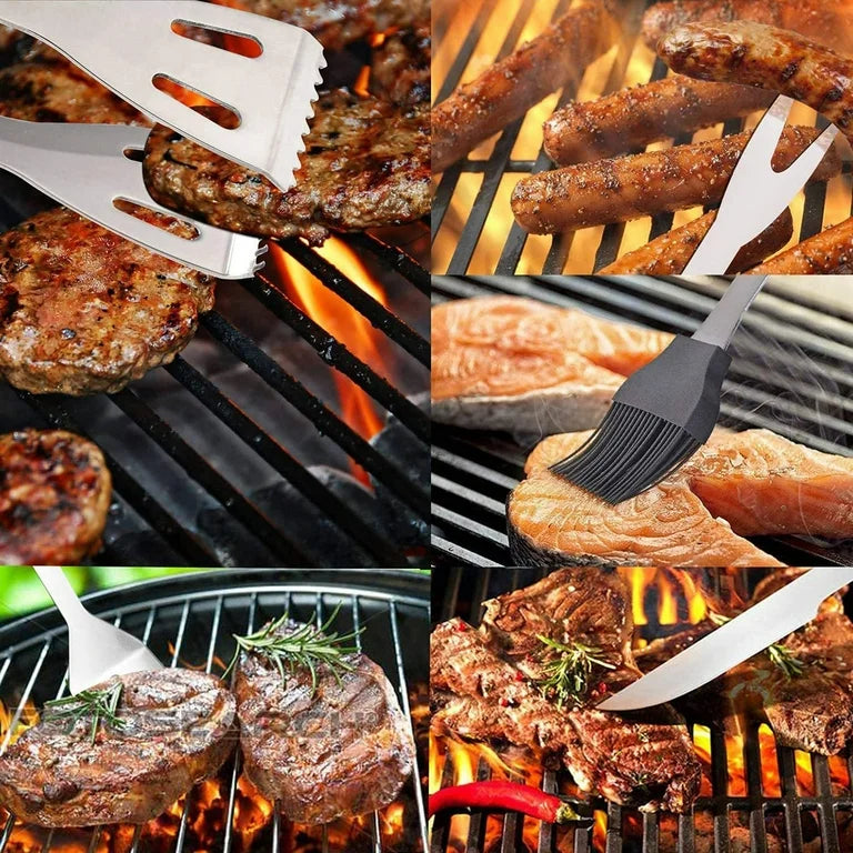 Juego de Utensilios de Asador de Acero Inoxidable