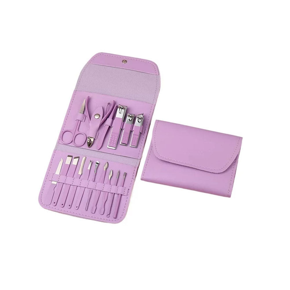 Set de corta uñas acero inoxidable cartera