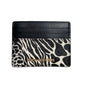 TARJETERO MICHAEL KORS CAFE CLARO CON ANIMAL PRINT