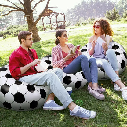 Sillón Inflable Puff Balón De Futbol Silla Aire